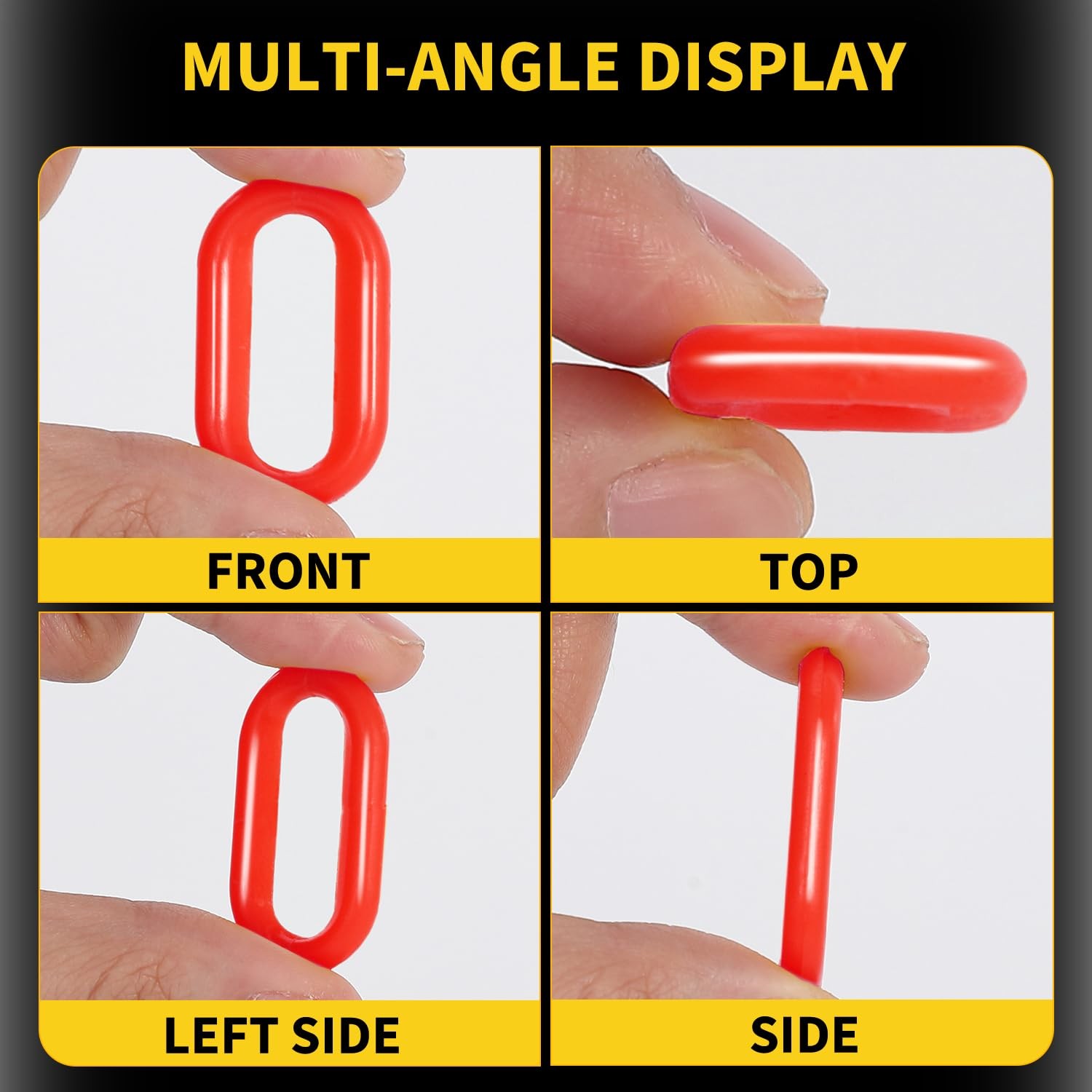 ⭐Plastic UV Resistant Safety Barrier Chain Links 240FT w/50 S Hooks for Driveway