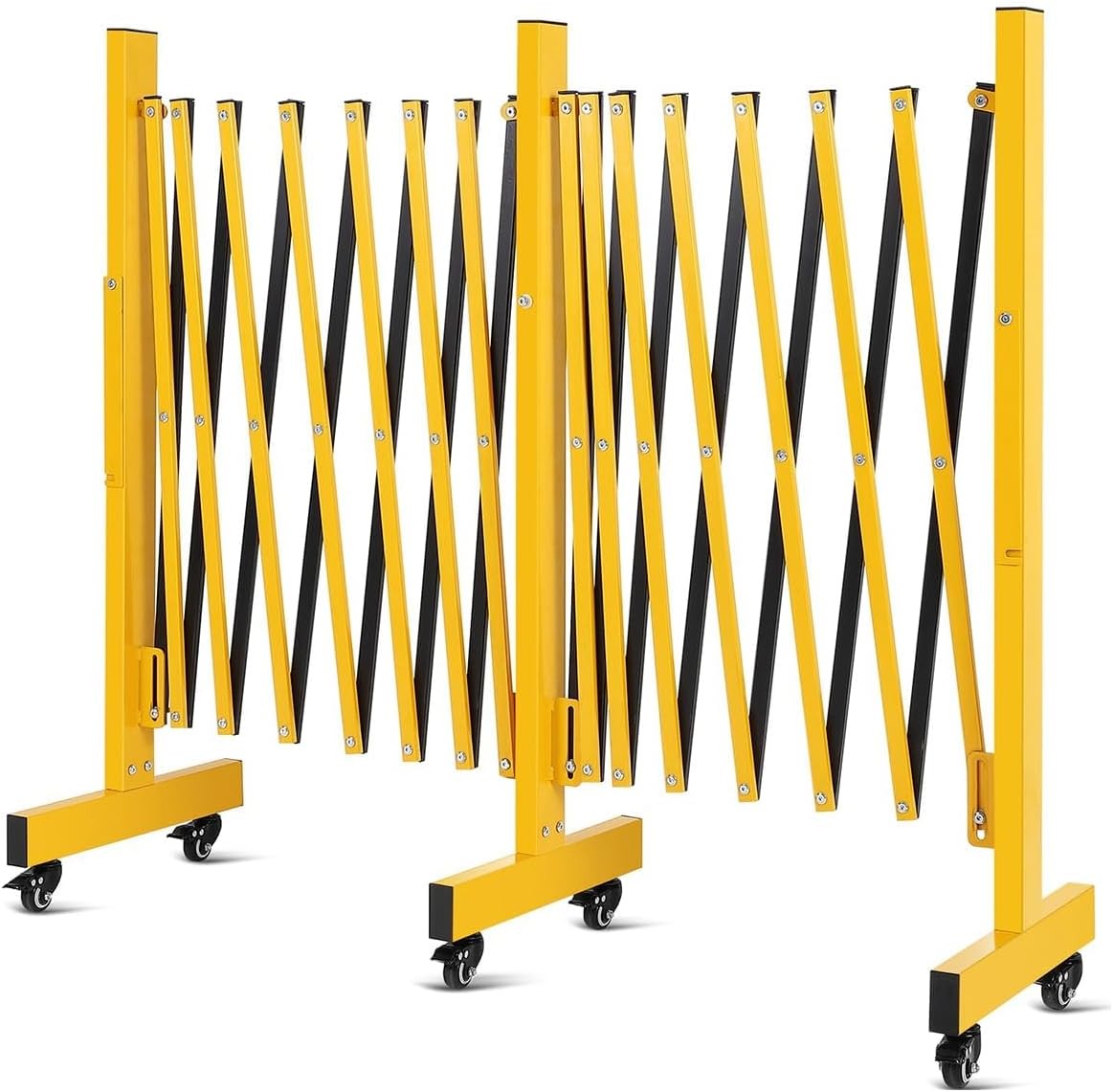 Metal Expandable Barricade Gate 16FT Folding Security Retractable Driveway Gate