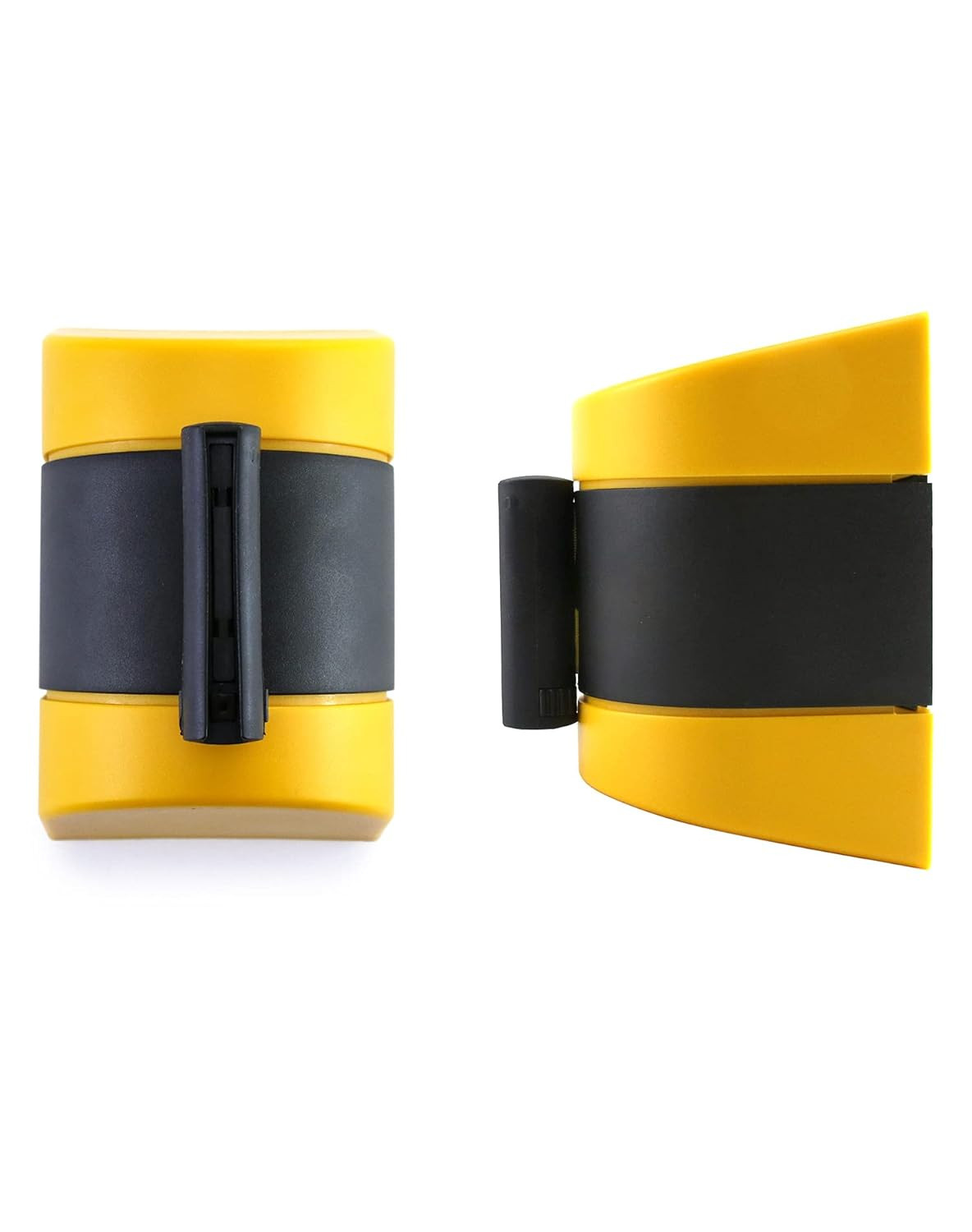 Wall Mount Retractable Belt Barrier 16ft ABS Case Black/Yellow Safety Indoor Use