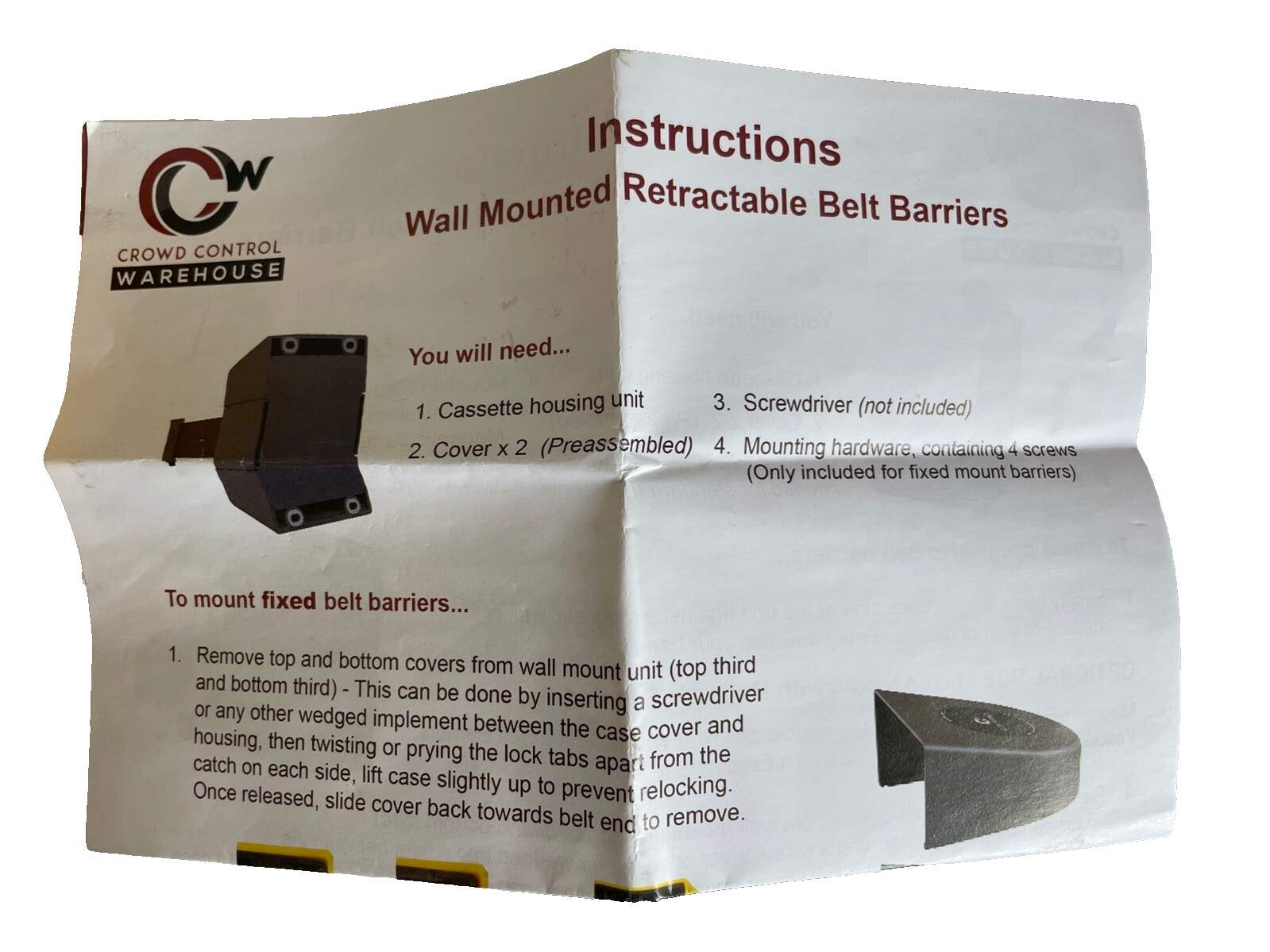 CCW Series WMB-230 Magnetic Wall Mount Retractable Belt Barrier (30 Foot Belt…