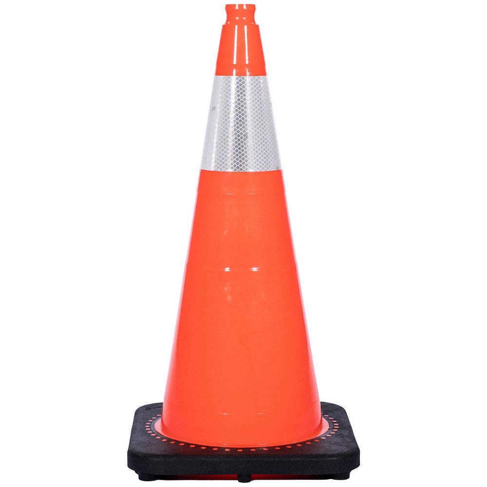 GRAINGER APPROVED RS70045CT3M6 Traffic Cone,10 lb.,Orange Cone Color 53WN68