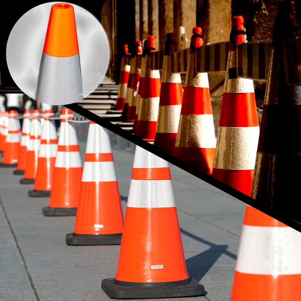 36 In. Orange PVC Reflective Traffic Safety Cone