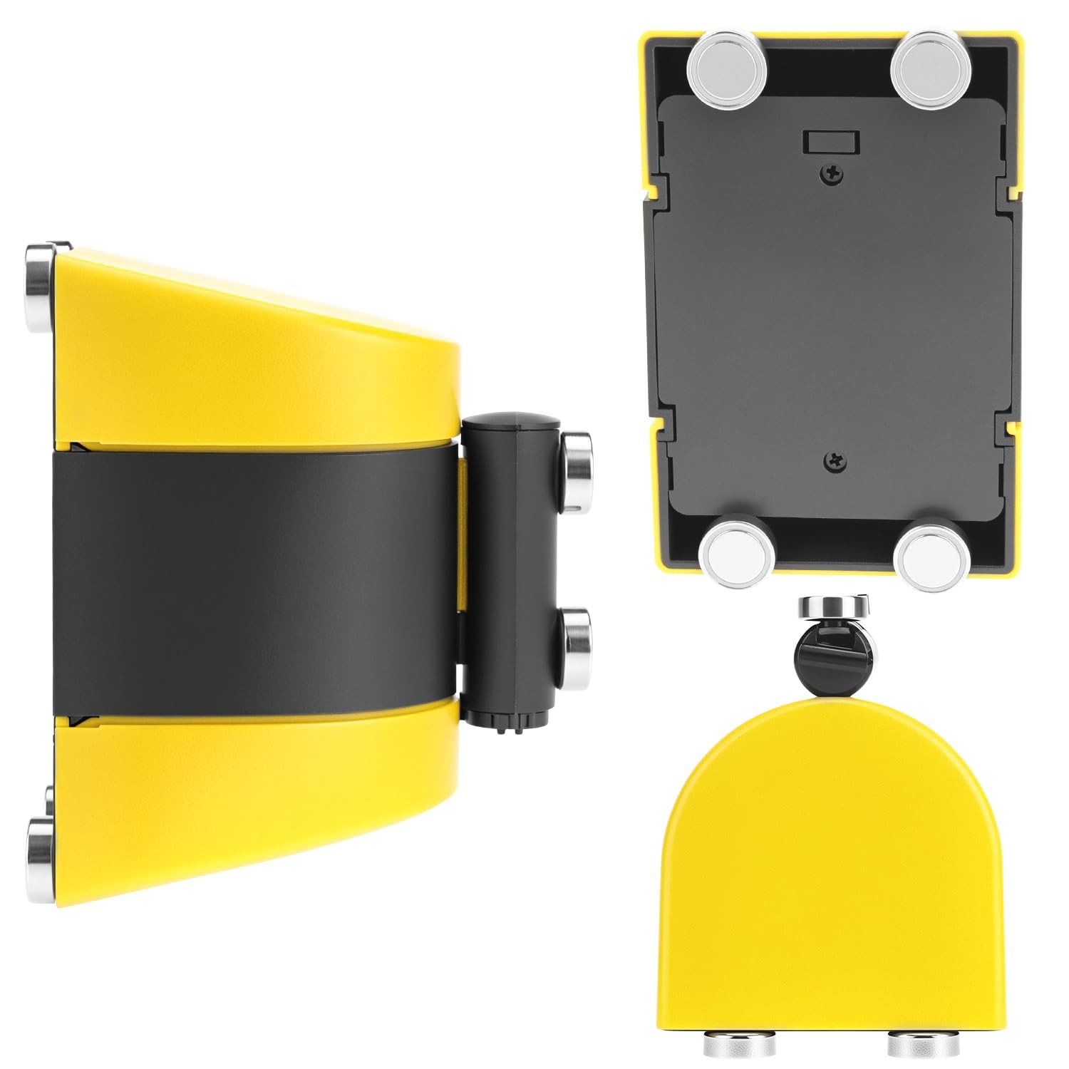 QWORK Magnetic Wall Mount Retractable Belt Barrier – Crowd Control and Safety So