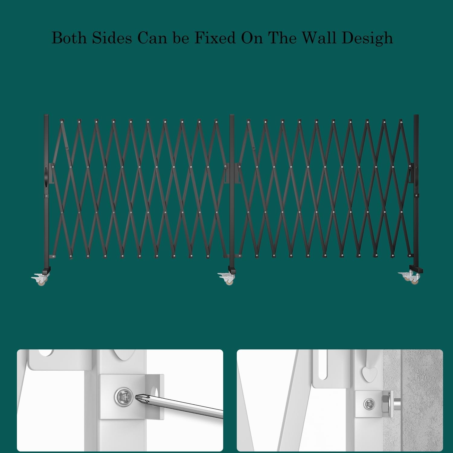Expandable Barricade Gate Accordion Garden Yard Outdoor Indoor Portable Folding