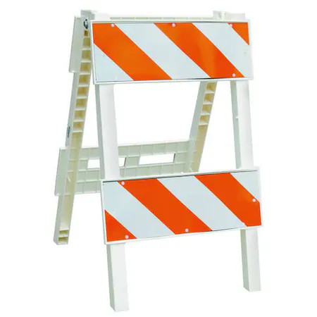 Zoro Select 97-01-002-01 Type 2 Folding Barricade, Polypropylene,, 97-01-002-01