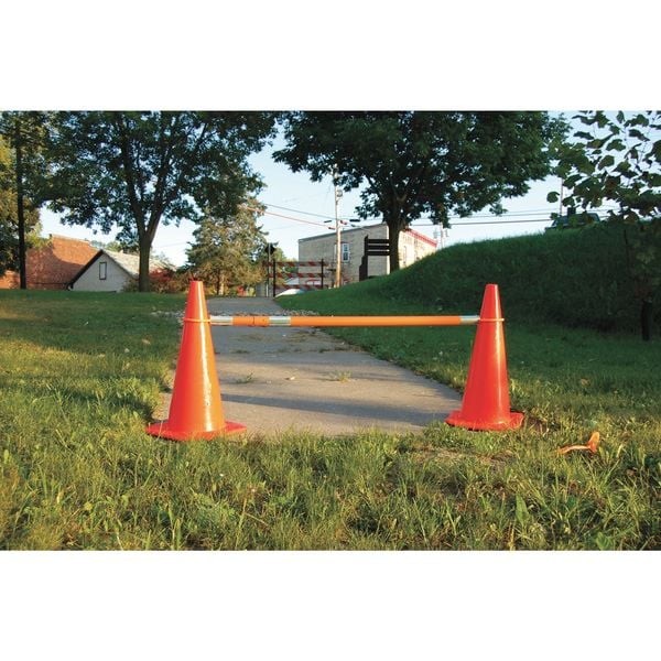Zoro Select 9Xpy3 Telescoping Traffic Cone Bar, Abs, 2 In Dia, 62-1/4 In To,