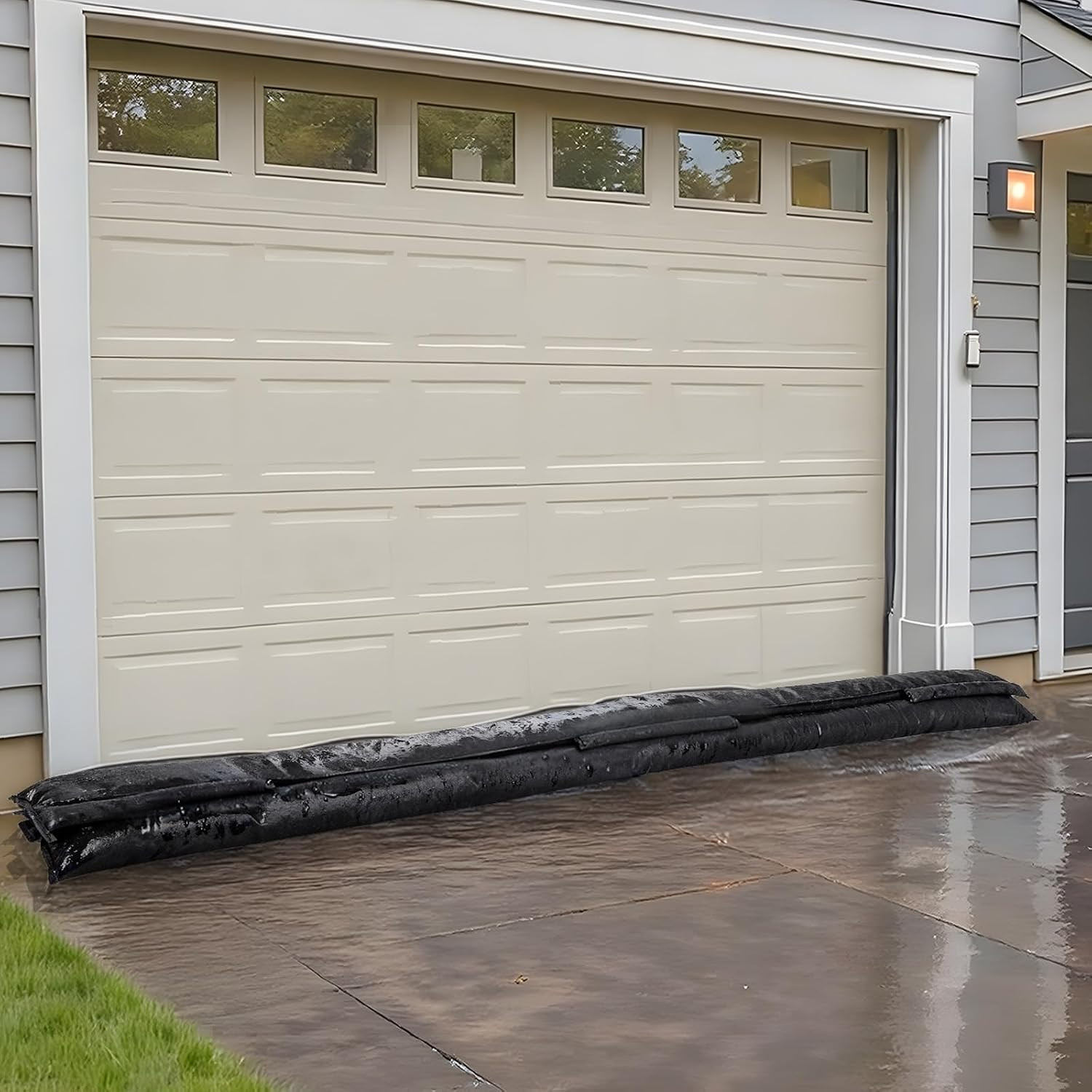Flood Barrier, 8 Pack, 10 X 0.7 Ft Flood Bags Activated by Water, Water Absorben