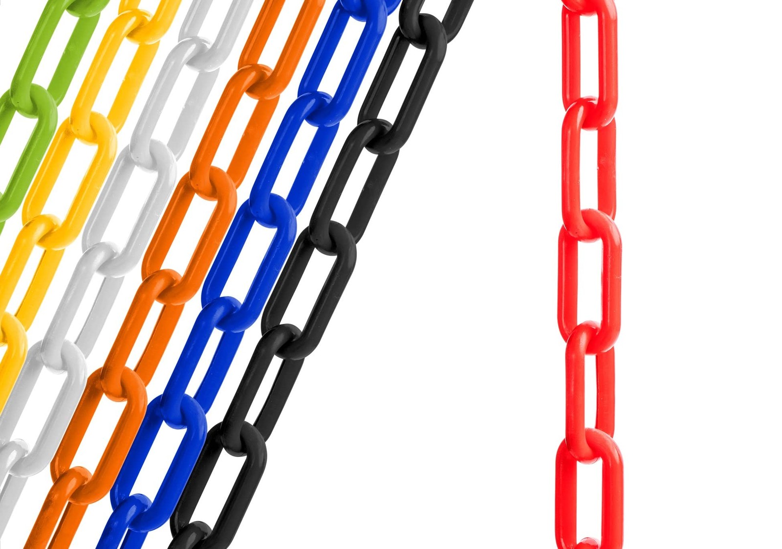10 Feet Red Safety Supply Durable Plastic Chain UV Resistant for Crowd Control