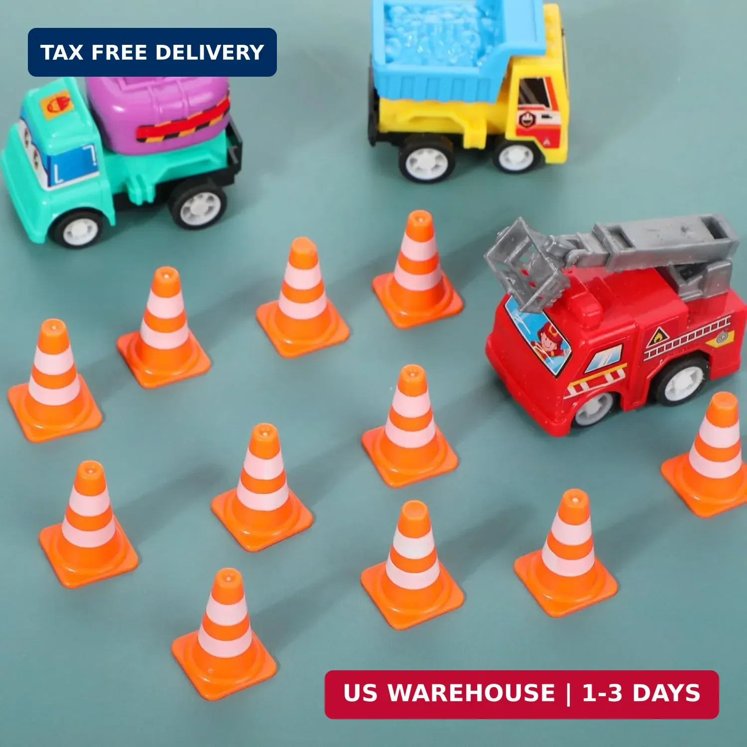 Soulchen 150 Pcs 1″ Mini Traffic Cones Bulk Miniature Barricades Signs Orange Ro