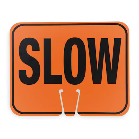 Traffic Cone Sign, 10 1/2 In H, 12 3/4 In W, 03-550-S, 03-550-S