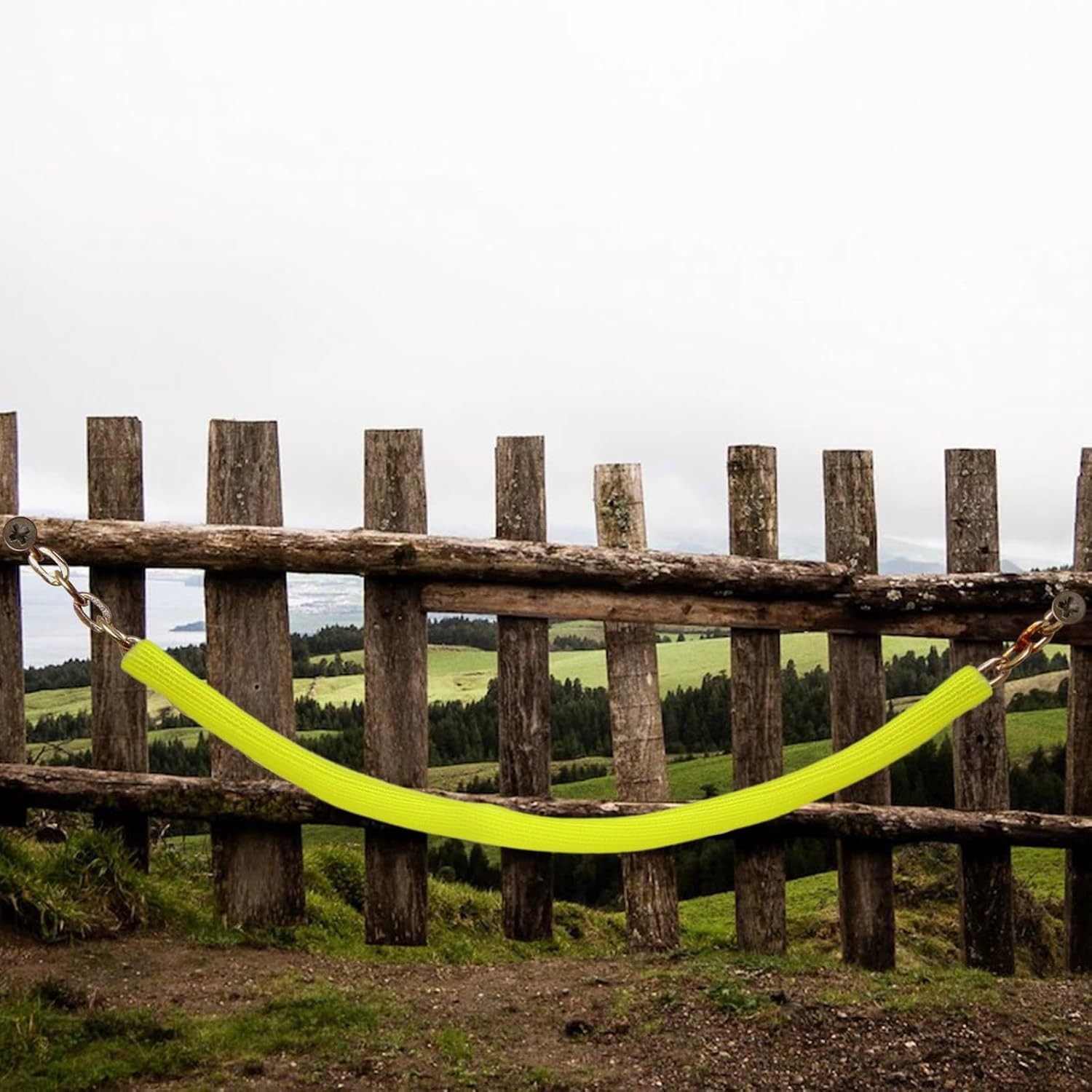 10 Ft High Visibility Chain Cover Kit – Yellow Safety Barrier for Indoor/Outdoor