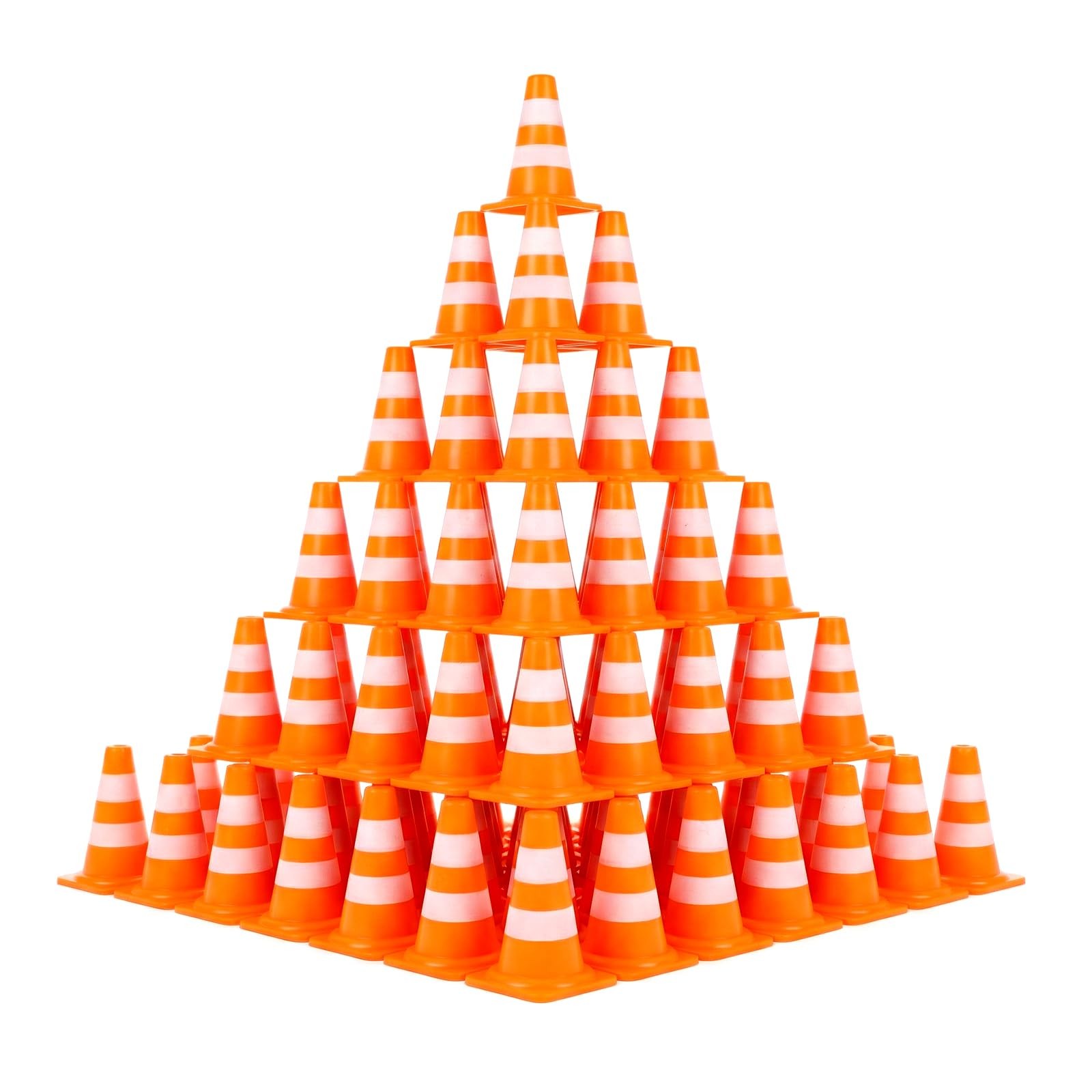 50PCS Mini Traffic Cones, Orange Small Cone, Mini Construction Cones, Plastic…