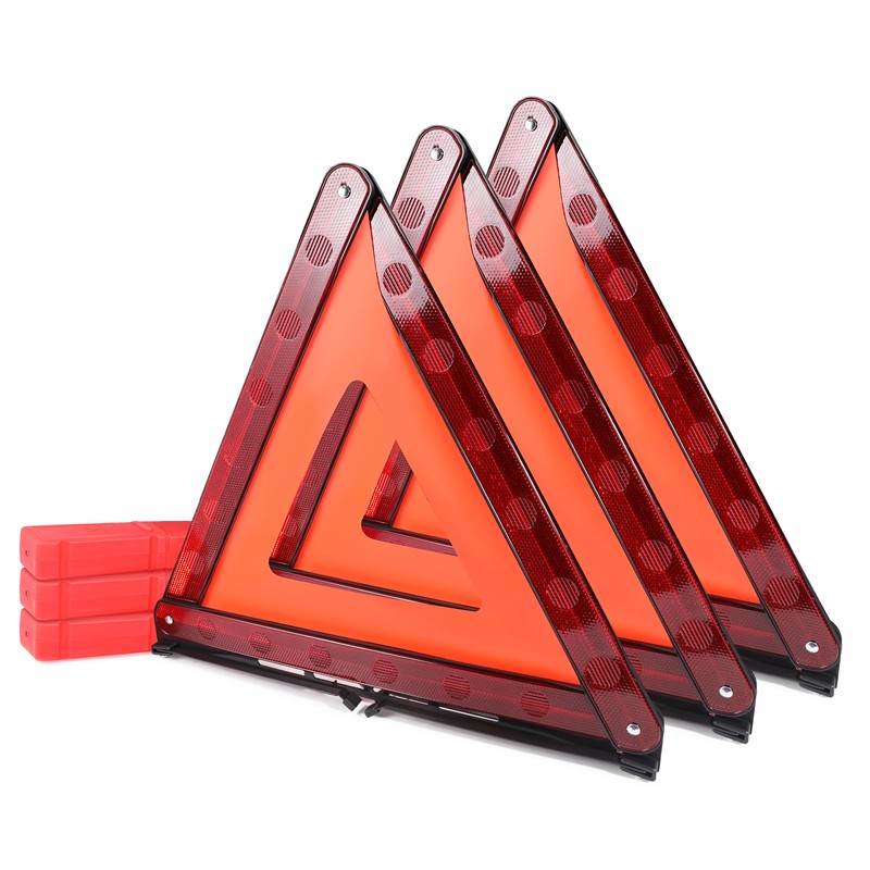 3/6/9 Pack Emergency Warning Triangles Reflector Safety Triangles DOT Approved