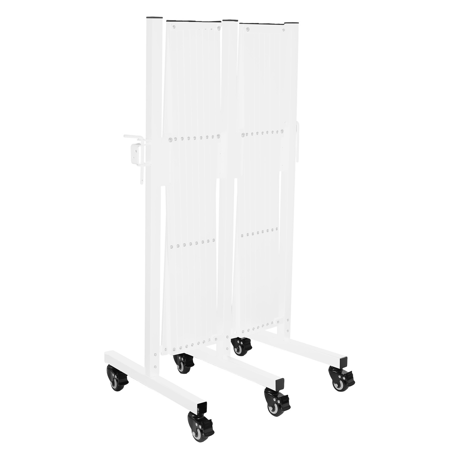Expanded Outdoor Safety Barrier Mobile Folding Gate Portable Fence Gate W/ Wheel