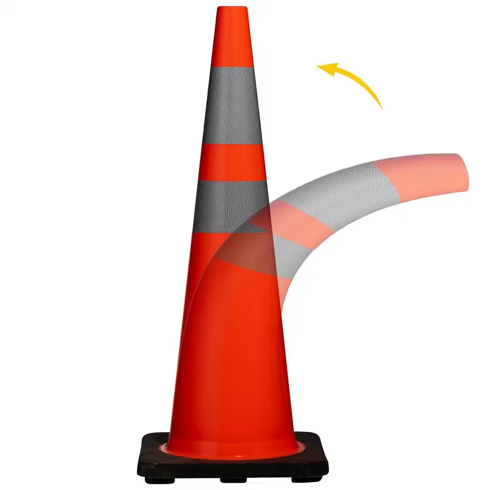 36 In. Orange PVC Reflective Traffic Safety Cone