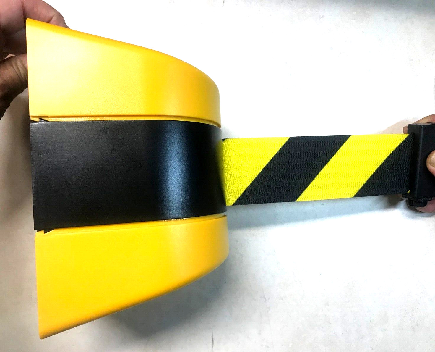 Crowd Control Warehouse CCW Series Fixed Wall Mount Retractable Belt Barrier 30′