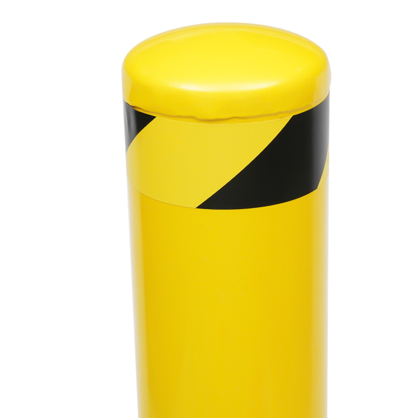 60 H 4.5 D Safety Bollard Post Yellow Powder Coat Pipe Steel Barrier W/4 Bolt