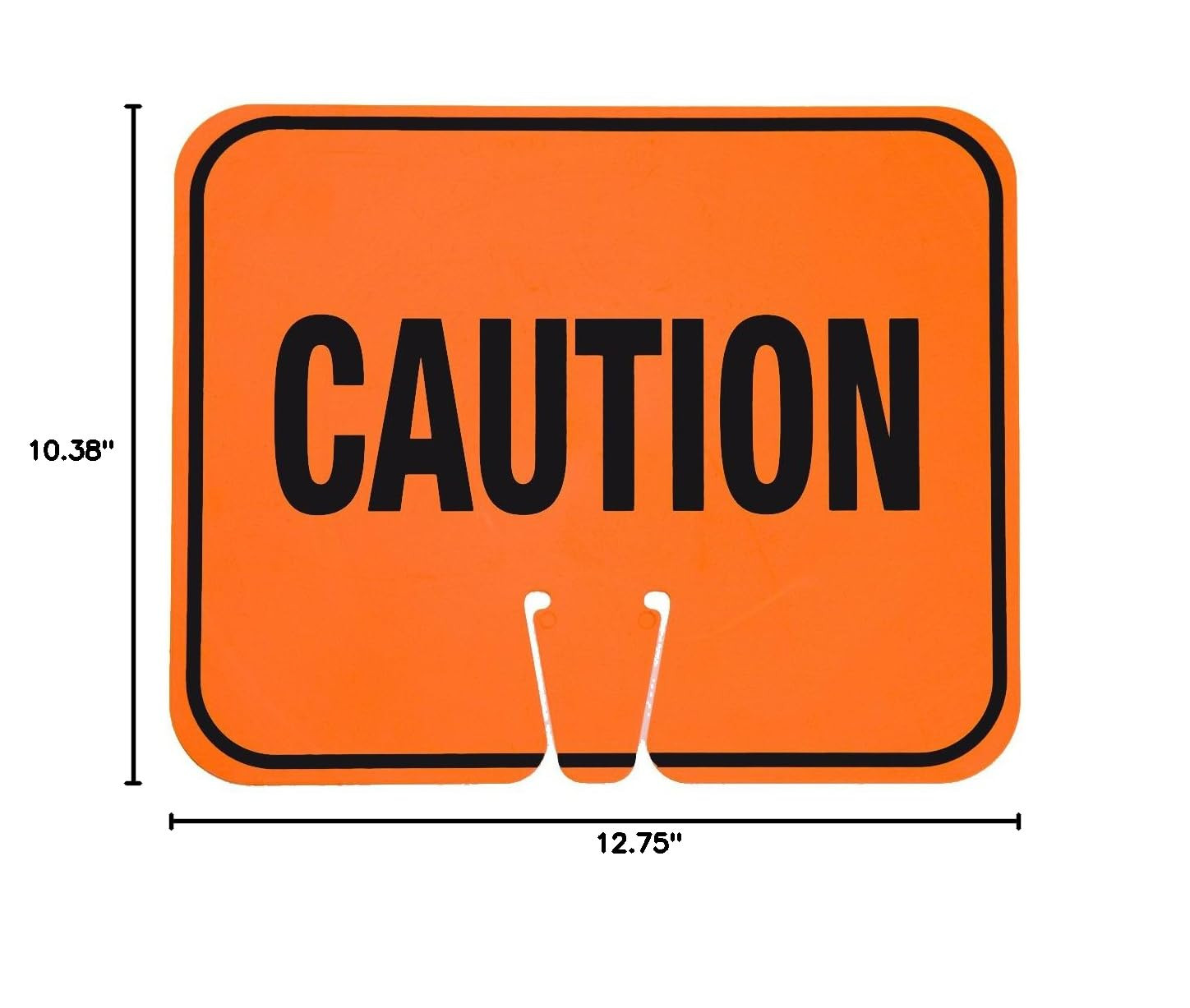 Cortina ABS Plastic Traffic Cone Sign, “Caution” 03-550-C, 12.75″ Width X 10.375