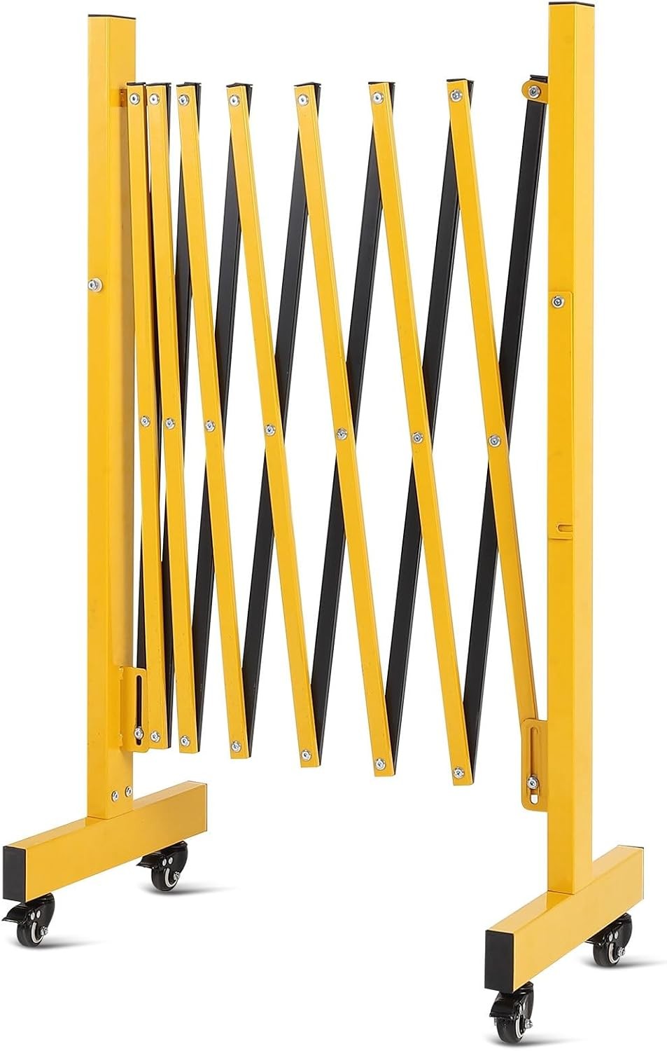 Metal Expandable Barricade Gate Outdoor 8-23FT Folding Safety Barrier Traffic