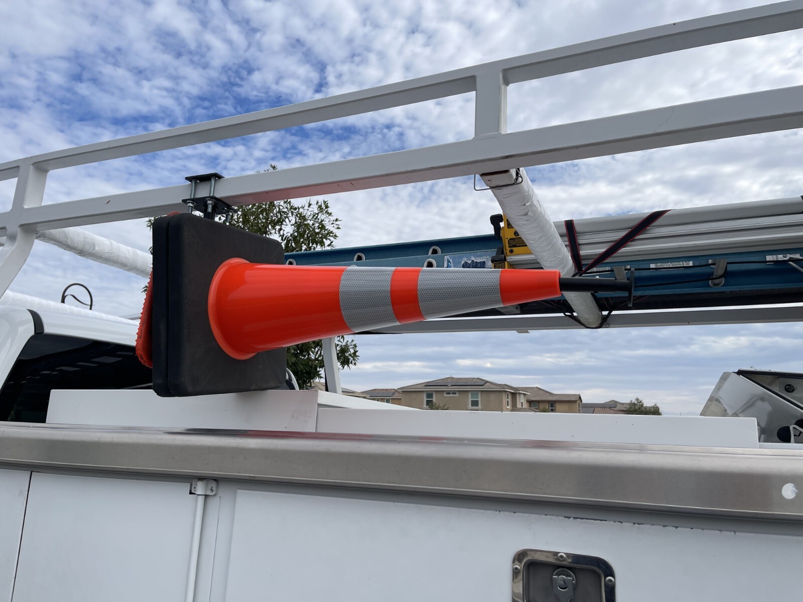 Universal Truck Rack Safety Cone Holder for 18″ Safety Cones w/ Square Tubing