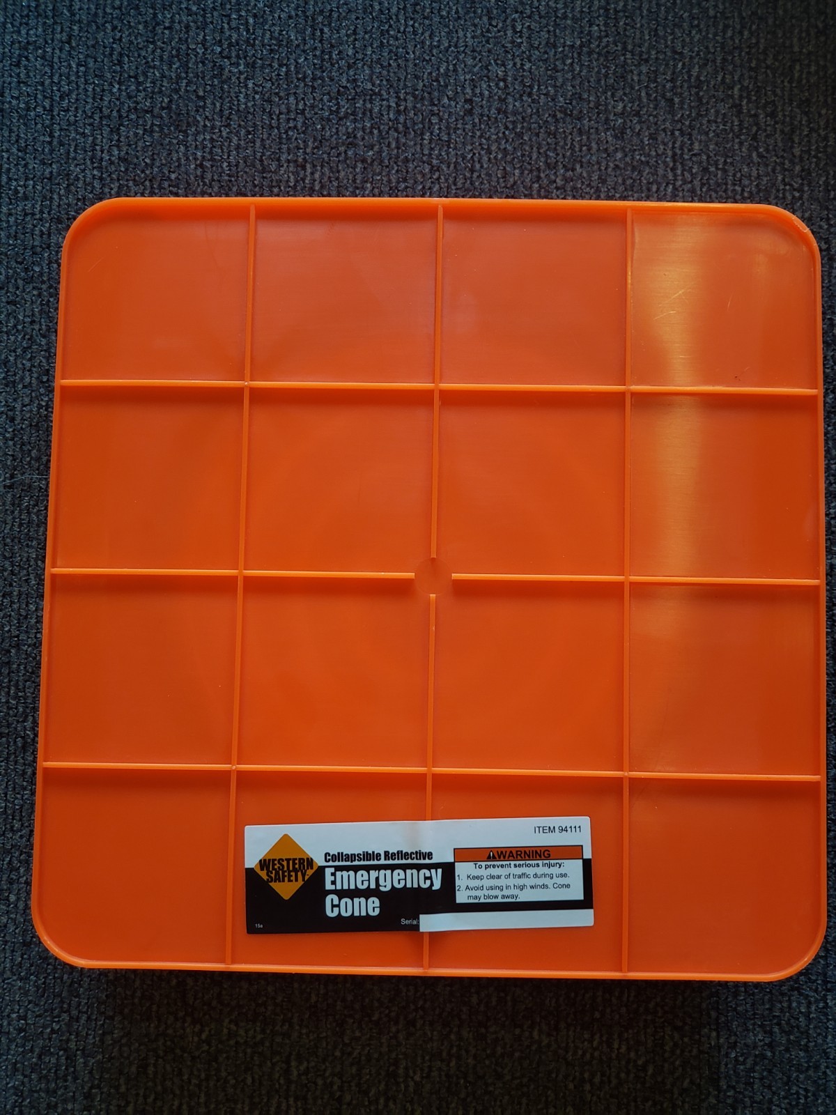Gordon Reflective Collapsible Safety Travel Orange Cone Roadside Emergency
