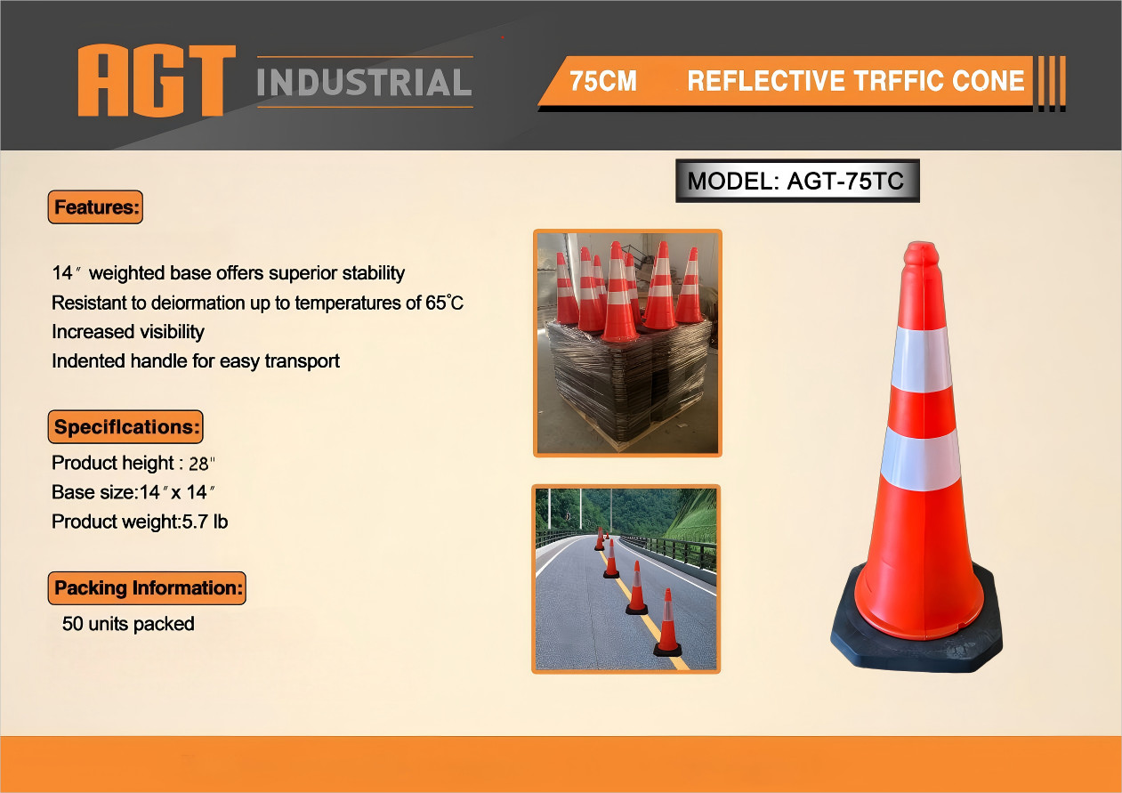 50 Pack 28″ Traffic Safety Cones Road Parking Cones Reflective Construction Cone