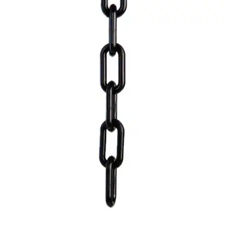Zoro Select 30003-50 Plastic Chain, Black, 50 Ft Length, Gloss, 30003-50