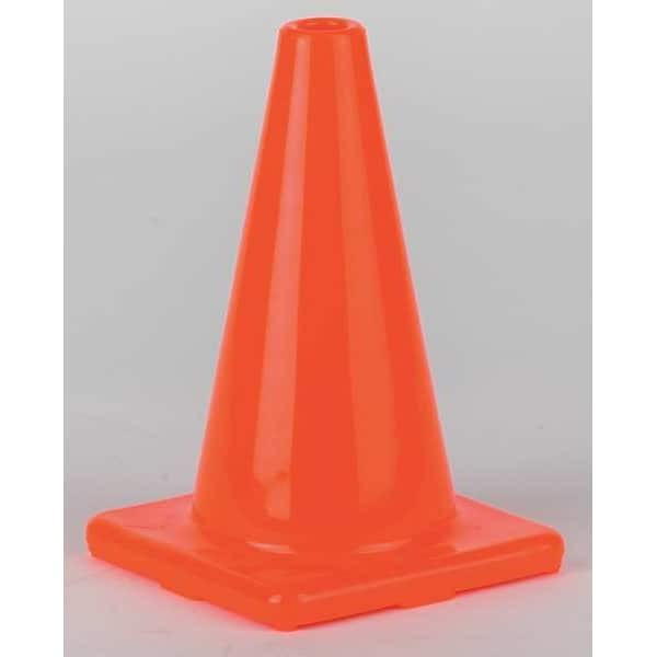 Traffic Cone, Pvc, Non-Reflective, 12 In Height, 2 Lb, Orange, 6Fgy8