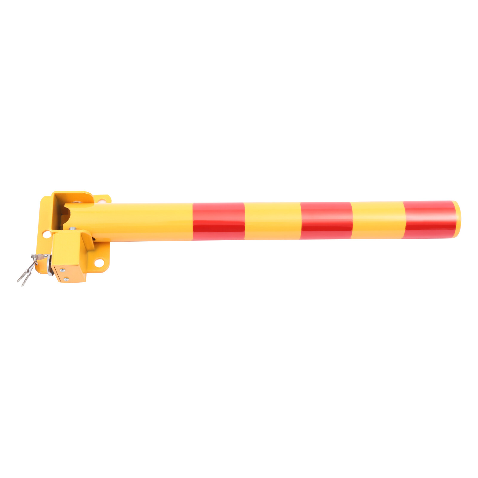 23.62in Parking Post, Steel Safety Bollards Post with Lock, Parking Barrier Post