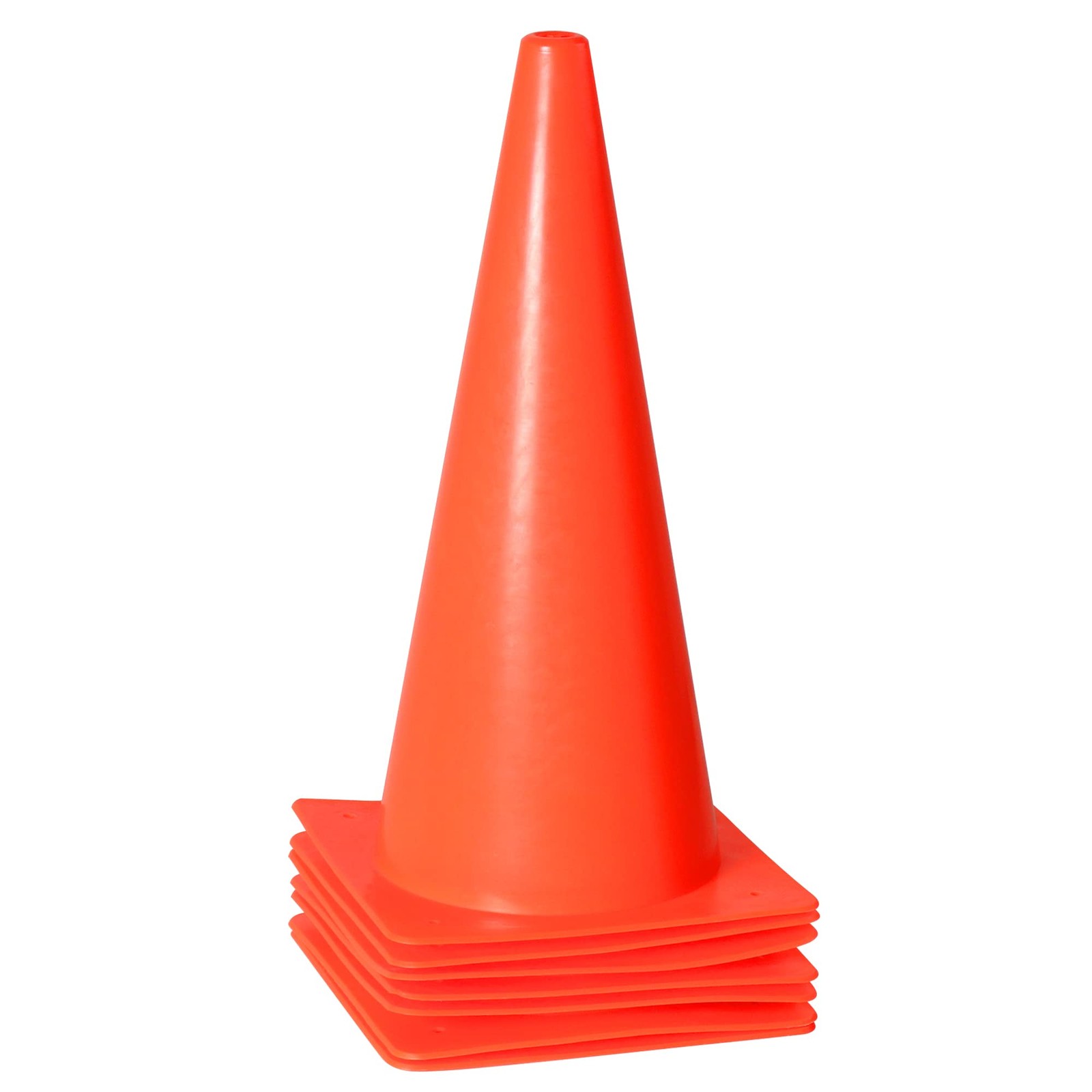 12 Inch Traffic Training Sports Cones, [10 Pack] Orange Safety Cones, Soccer Bas