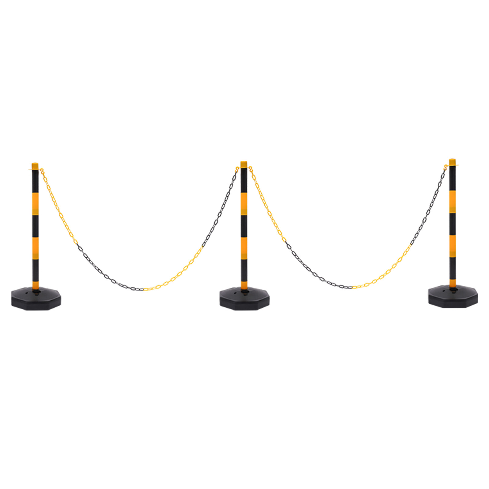 Traffic Delineator Post Cone Plastic Stanchion Post Set Crowd Control Stands