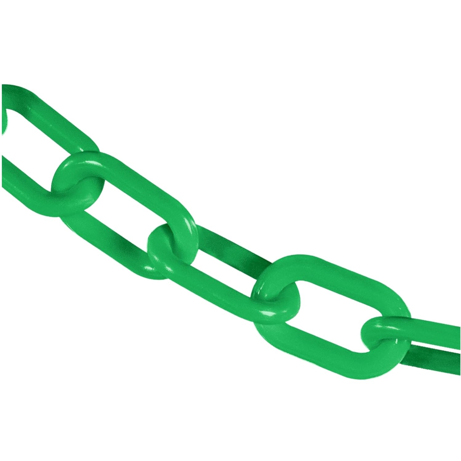 Green Plastic Chain Barrier, 100ft Length, 2″ Diameter