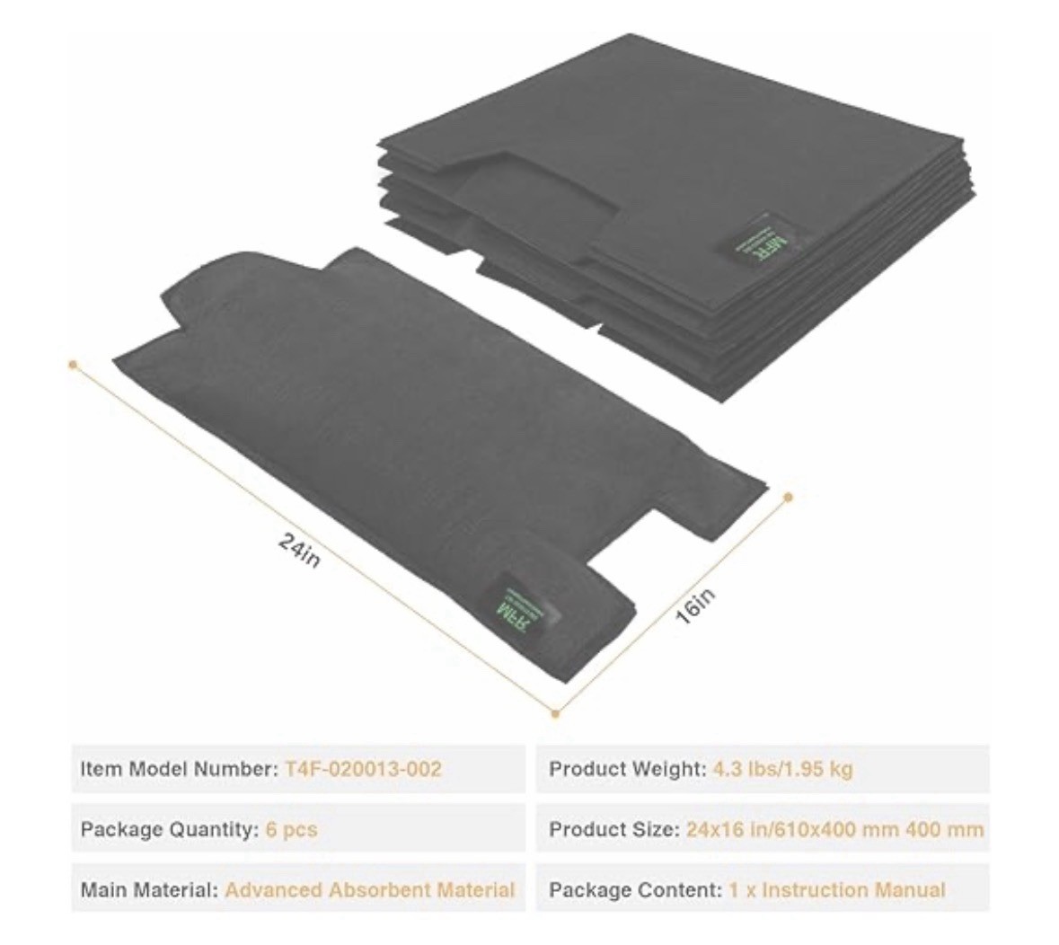 Water Activated Flood Barrier Bags 6 Pack 24x16x3.5 Emergency Sandless Bags