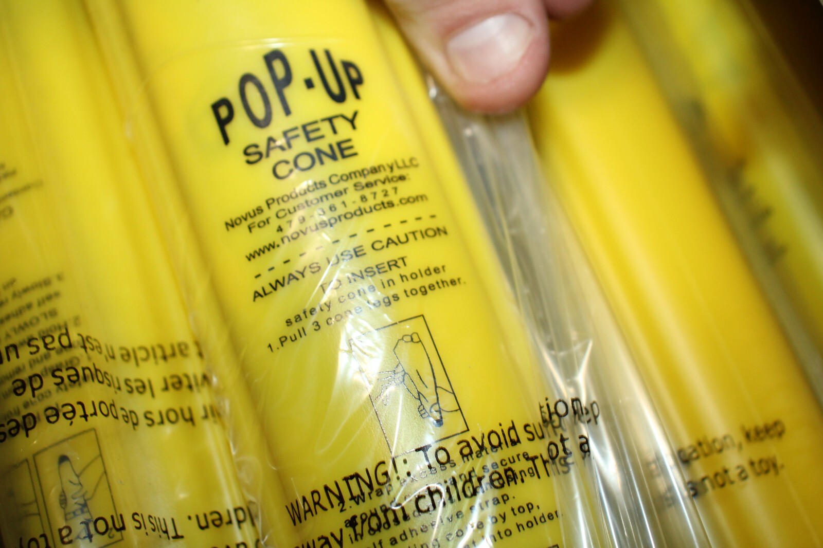Lot of 12 Novus 31″ Yellow Tripod Pop Up Cone