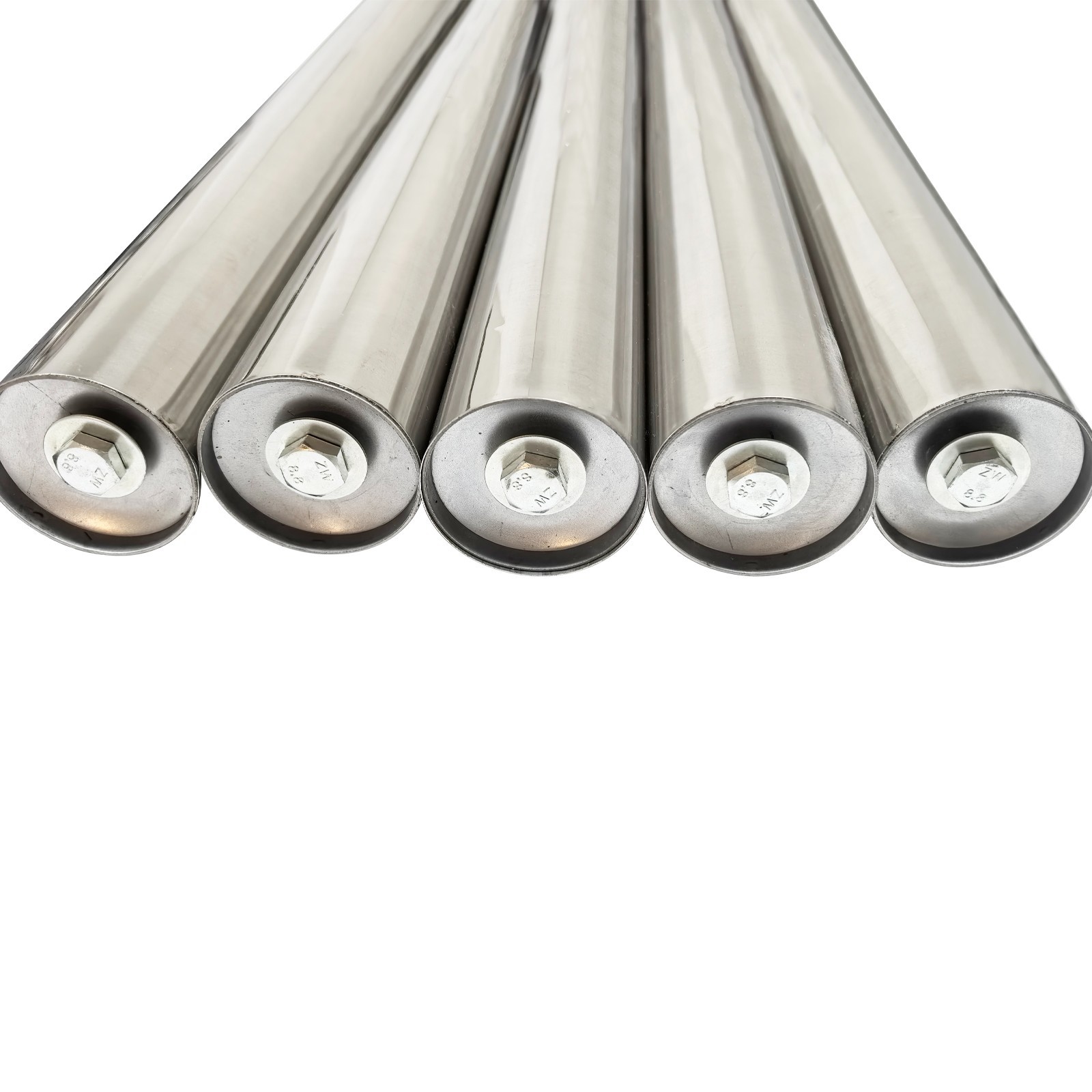 6 PCS Stainless Steel Stanchions with Blue Belts Posts Covers and Bases Blue Ret