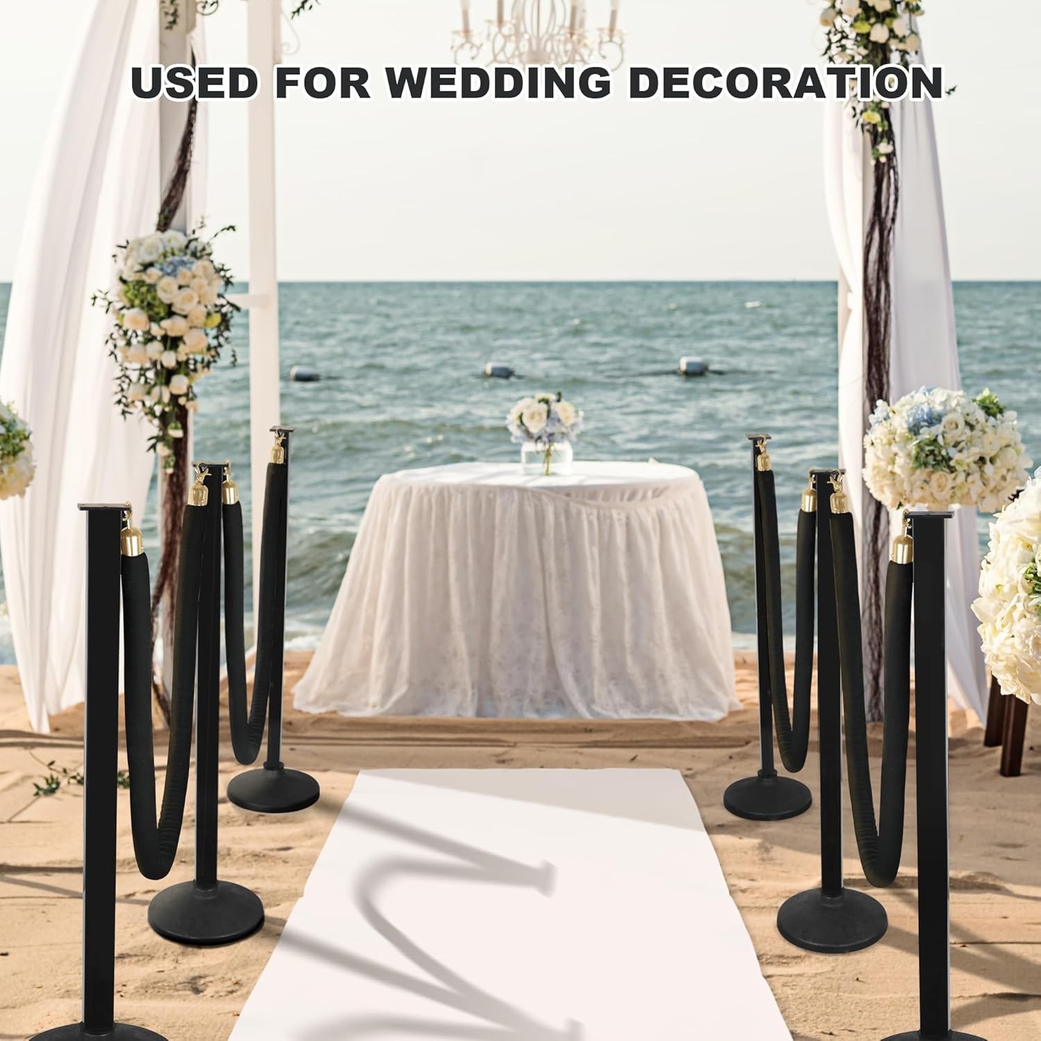 Versatile Stanchions with Velvet Rope – Adjustable Height for Ultimate Control