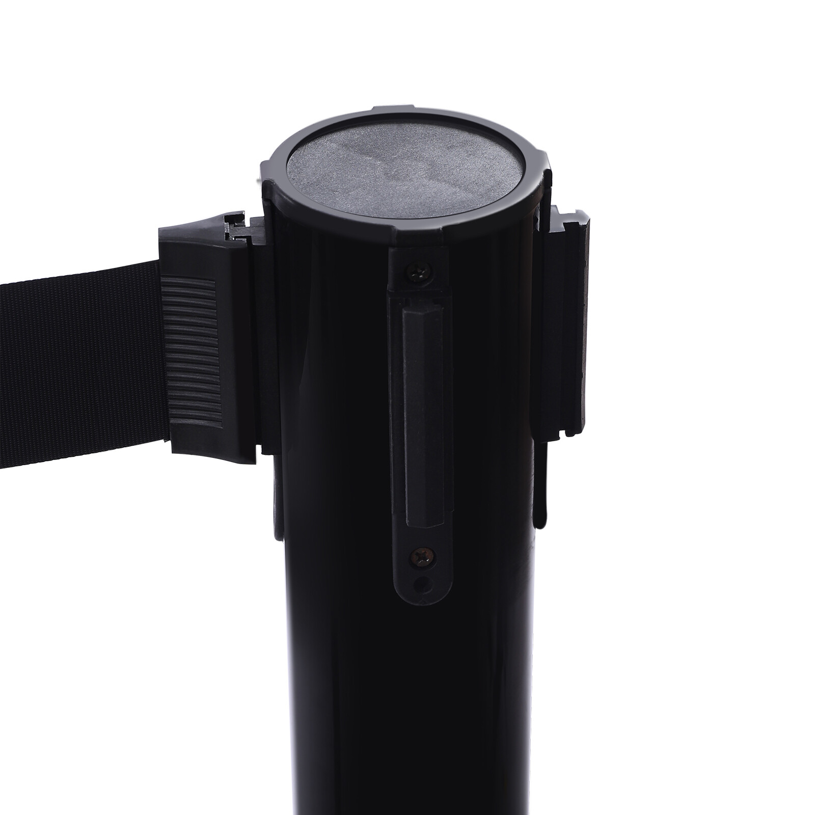 4* Black Retractable Belts Stanchion Post Event & Party Crowd Control 6.6ft Belt
