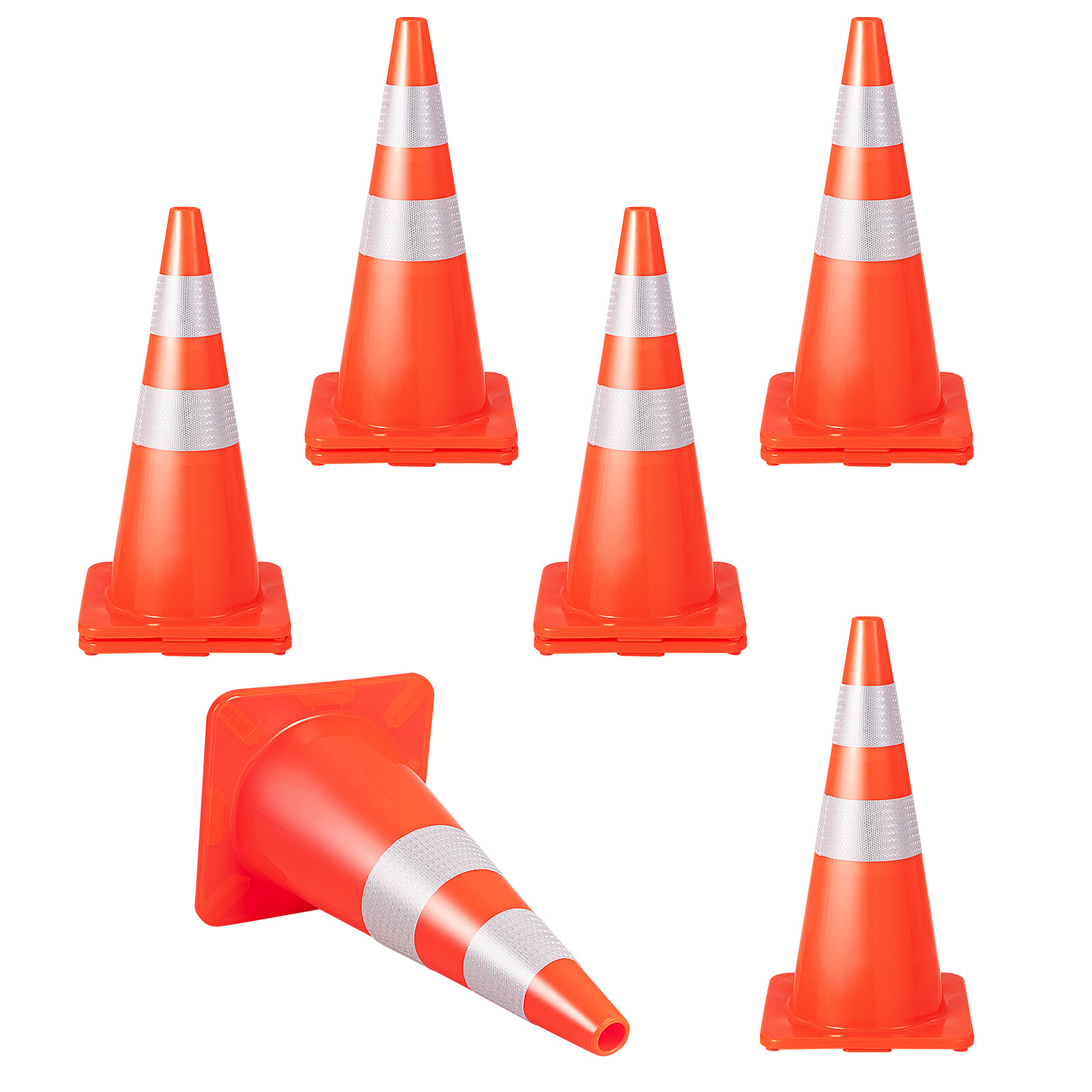 10 Pack Traffic Cones 28″ Safety Road PVC Construction Cones with Safety Vest