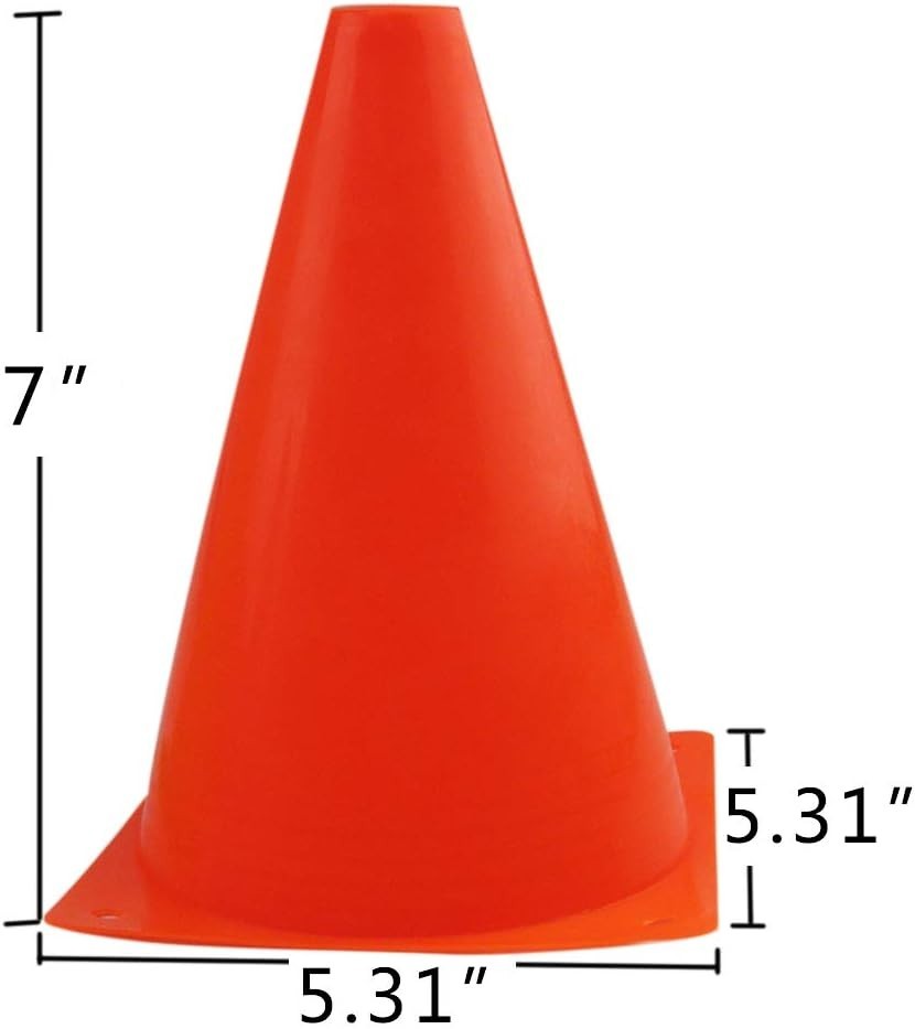 Durable 7 Inch Agility Marker Cones Lightweight for Soccer Football and Skating