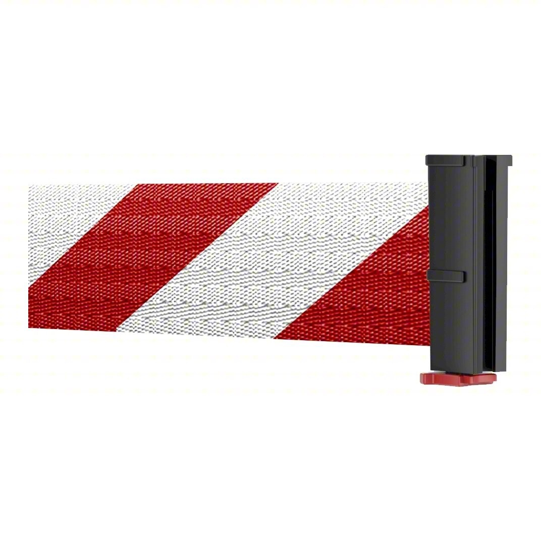 Retracta-Belt WM412SB25-RWD-RE Retractable Belt Barrier Black Wall Mount 25’ Ft