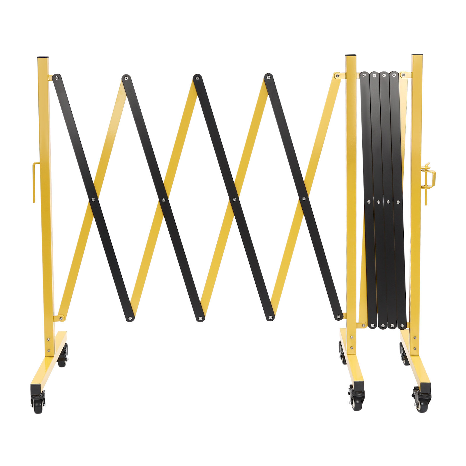 Expandable Barricade with Wheels 5 M Long Retractable Metal Traffic Gate US