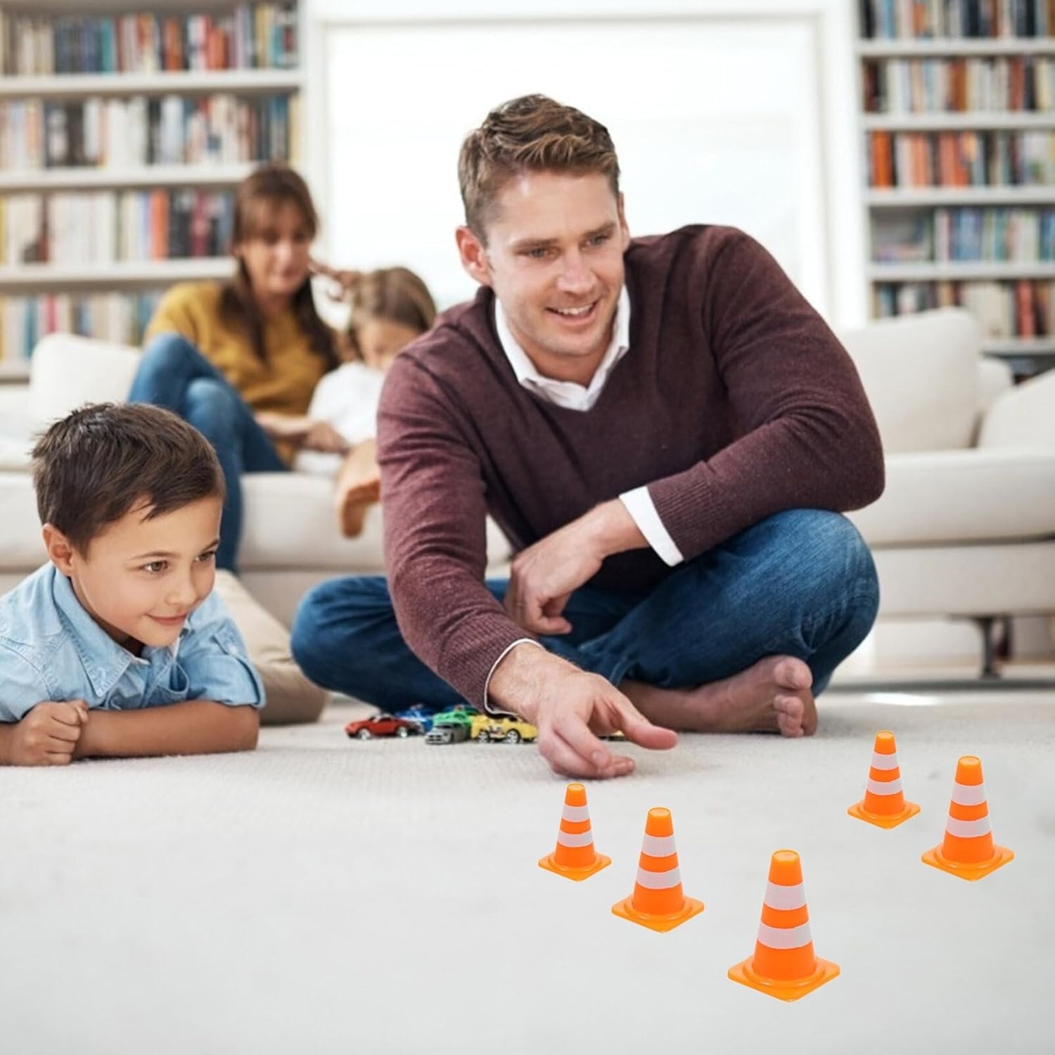 30Pcs Mini Traffic Cones, 1in Mini Cones Orange Small Roadblock Construction …
