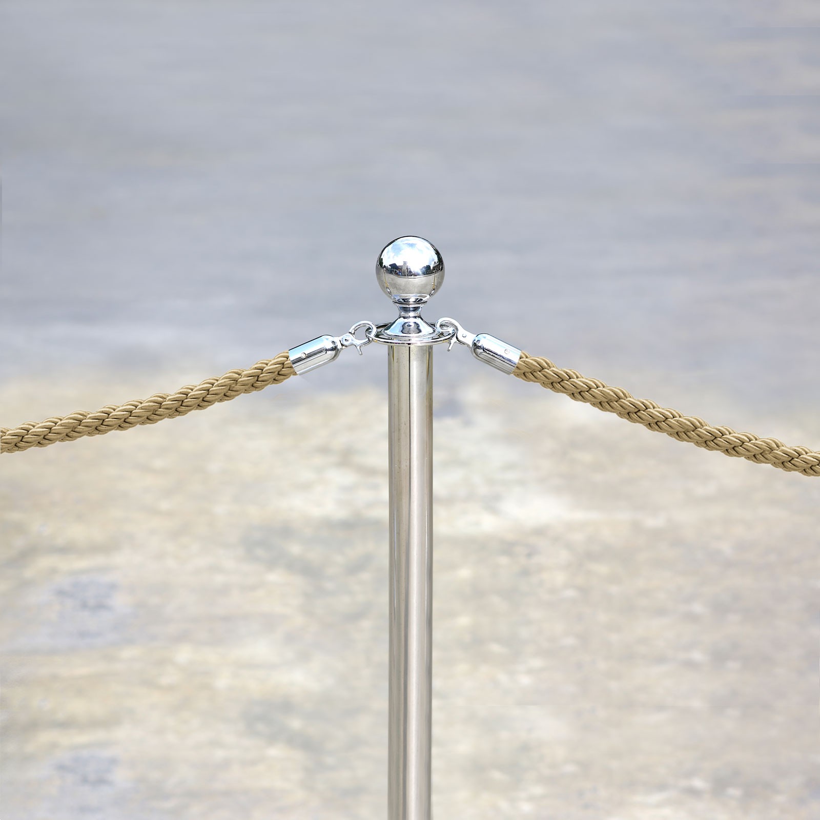 Stanchion Rope 1.5m 5Ft Barrier Rope Twisted Post Champagne Gold Gold Hook