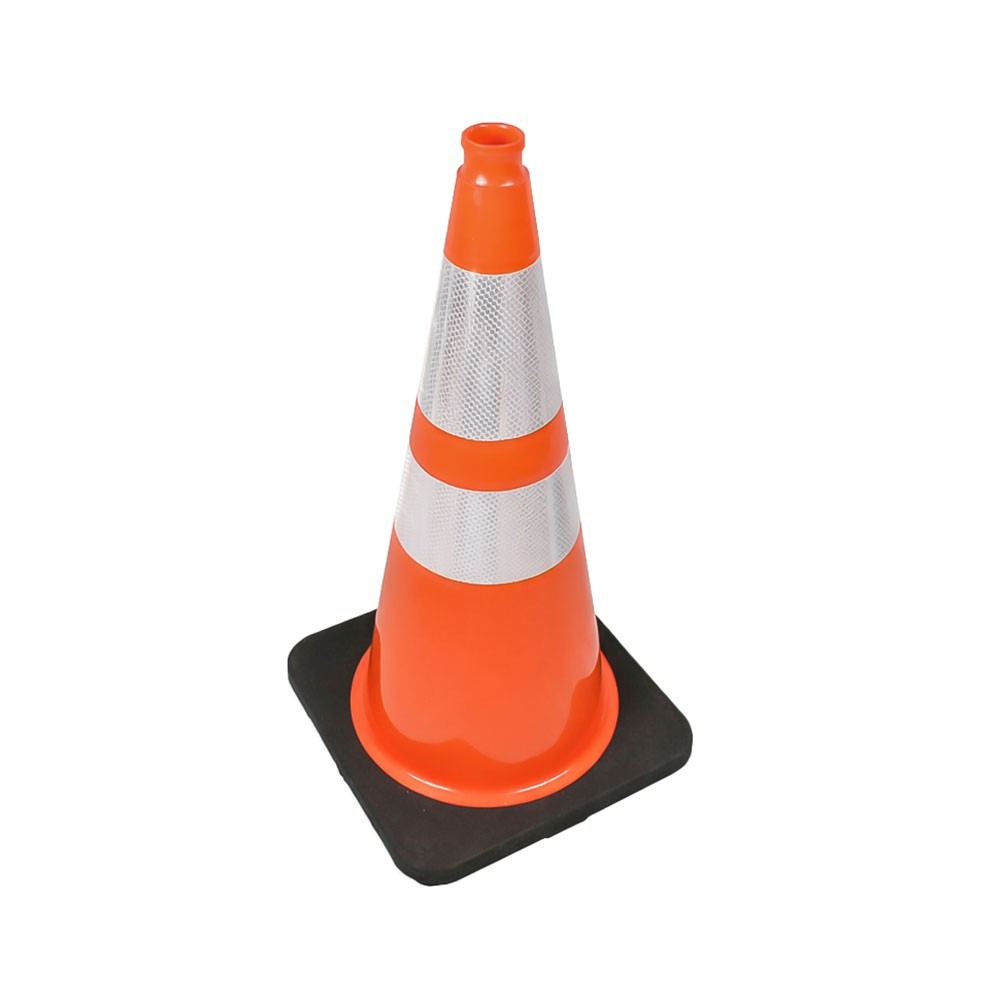 50029 28 Inch PVC 10lbs Traffic Cone with Dual-Reflective Bands – Orange