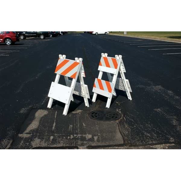 Zoro Select 97-12-002-45 Type 2 Modular Barricade, Co-Polyolefin,, 97-12-002-45