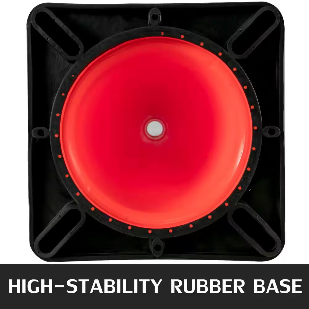 Traffic Safety Cones, 36 In. Safety Road Parking Cone with Black Weighted Base,