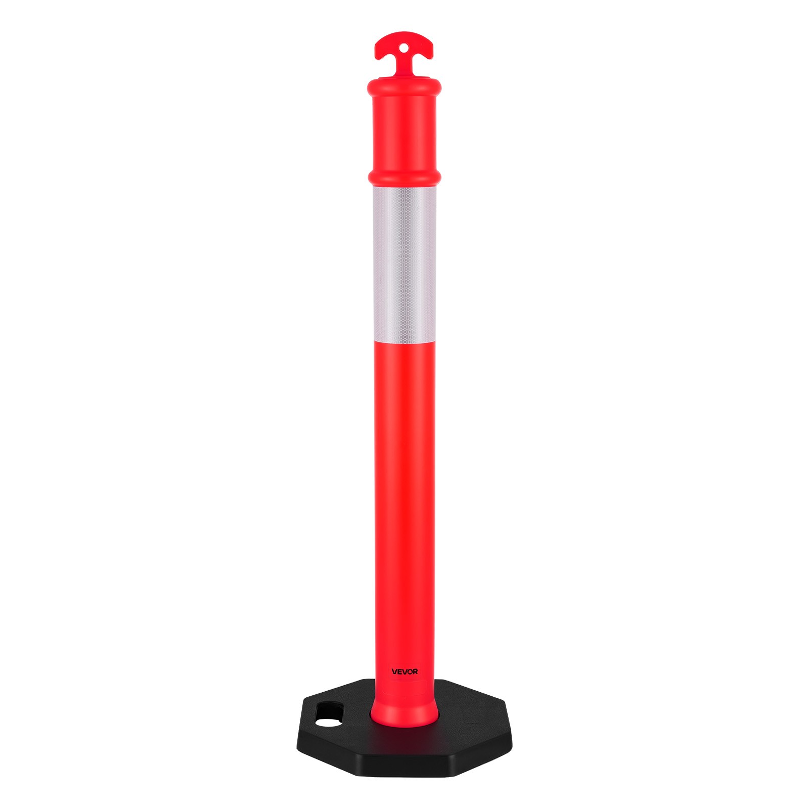 VEVOR 9 Packs Traffic Delineator Posts 48 in Traffic Safety Cones Weighted Base