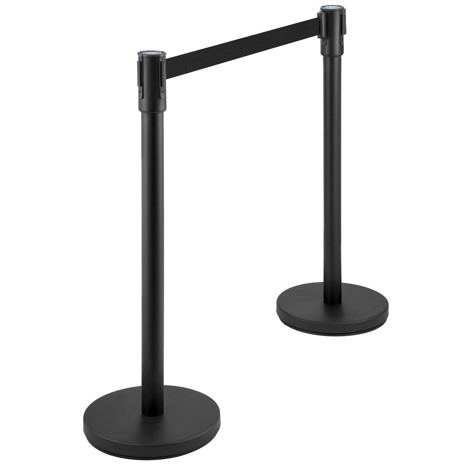 VEVOR 4 PCS Crowd Control Barrier Stanchion Posts Queue Pole Retractable Belt