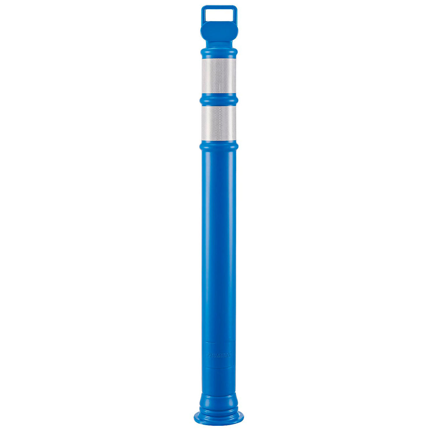 Global Industrial Portable Delineator Post w/ 3″ Reflective Bands 45″H Blue