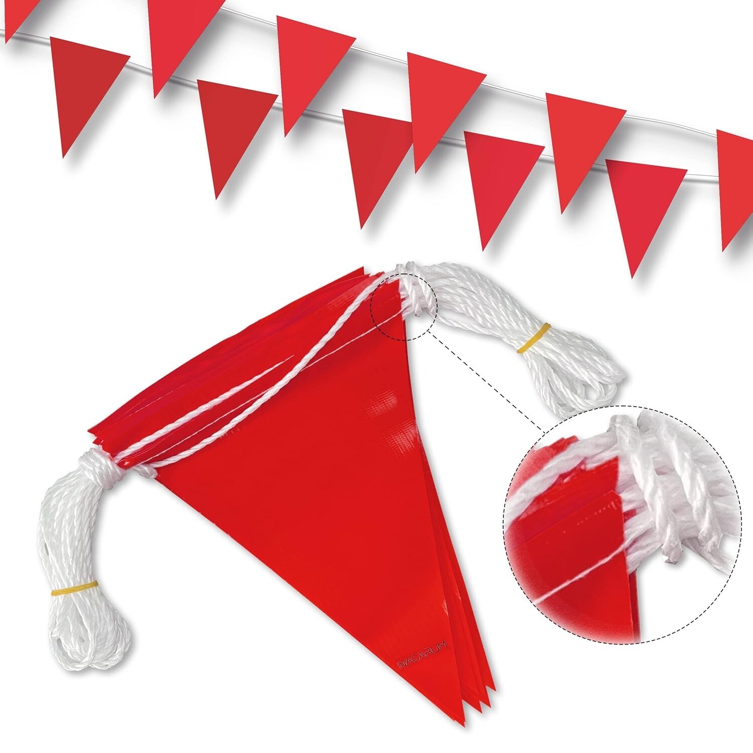 Caution Barricade Flags 102FT string Warn of hazardous areas, traffic control…